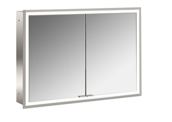 emco Lichtspiegelschrank prime Facelift, 1.000 mm, 2 Türen, Unterputzmodell, IP20