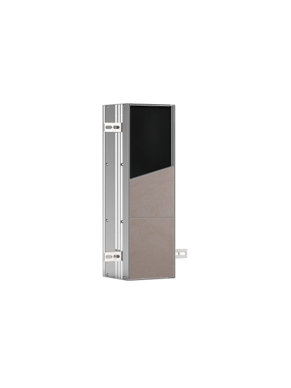 emco asis plus Toilettenbürstengarnitur-Modul - Unterputzmodell, Tür befliesbar (Fliese + Kleber, max.: 12 mm)