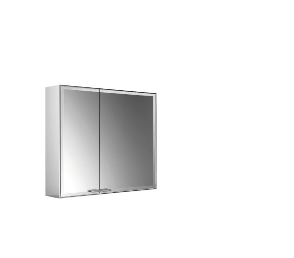 emco Lichtspiegelschrank prestige 2, 788 mm, Aufputzmodell, breite Tür rechts, IP 44