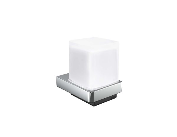 emco trend Sensor-Seifenspender, mit Stülpbecher aus satiniertem Kristallglas, Füllmenge: ca. 155 ml. Per Mirco-USB aufladbarer Lithium-Ionen-Akku. Ein- und ausschaltbar.