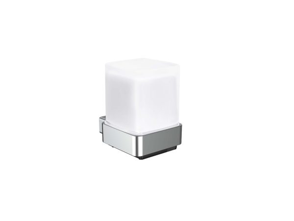 emco loft Sensor-Seifenspender, mit Stülpbecher aus satiniertem Kristallglas, Füllmenge: ca. 155 ml. Per Mirco-USB aufladbarer Lithium-Ionen-Akku. Ein- und ausschaltbar.