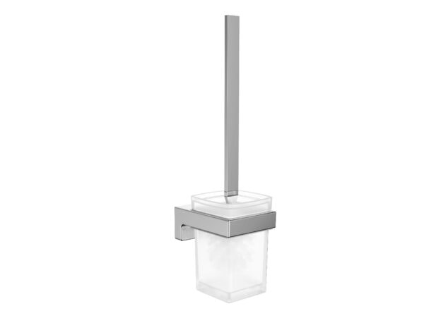 emco cue Toilet brush holdersatin crystal glass, wall-mounted