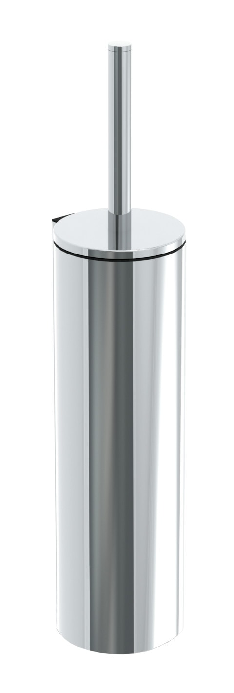emco system 2 Toilet brush holder, bowl of electroplated aluminium, brush grip with cover, chrome, wall mounted