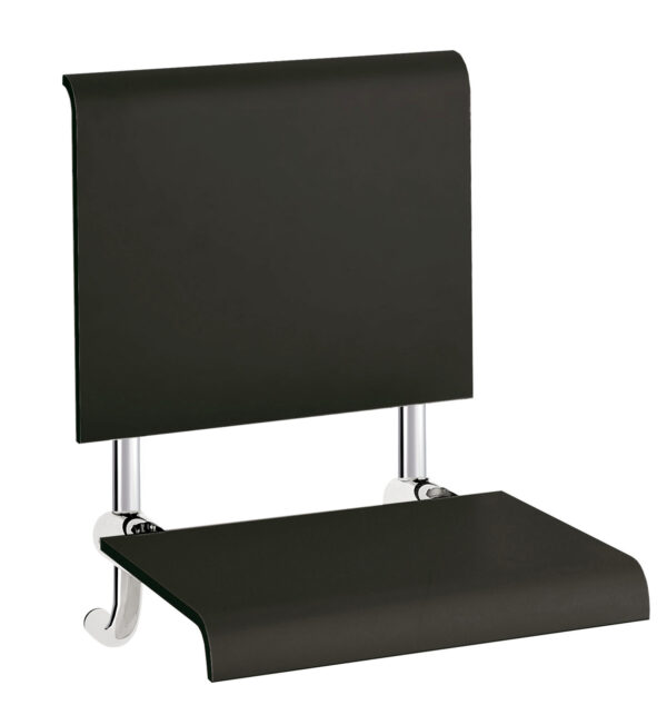 emco system 2 Folding seat with plastic seat, black (only available with 3551 001 00/01/02 and 3570 001 00/02-09)