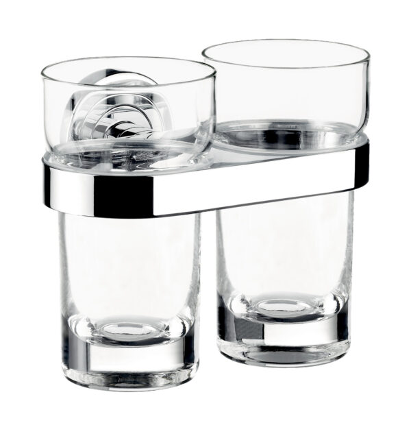 emco polo Double glass holder glasses crystal glass clear