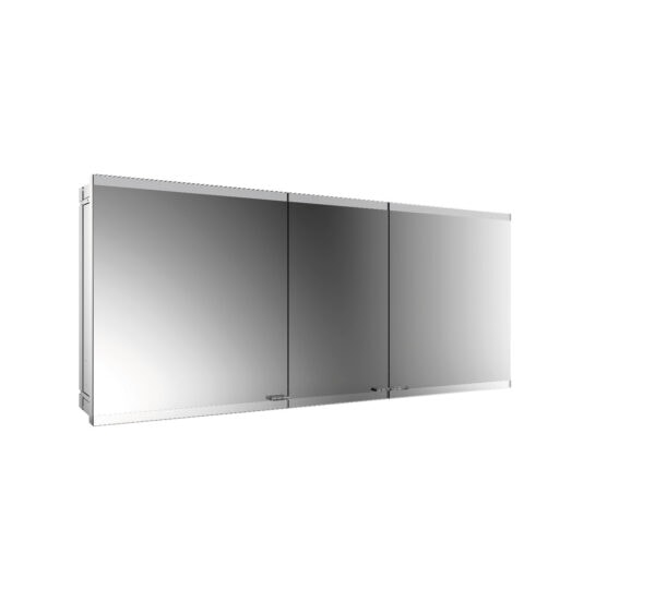 emco Illuminated mirror cabinet evo, 1.600 mm, 3 doors, built-in version, IP 20