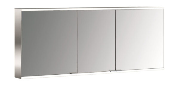 emco Illuminated mirror cabinet prime 2, 1.600 mm, 3 doors, wall-mounted version, IP 20