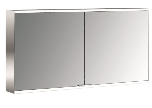 emco Illuminated mirror cabinet prime 2, 1.300 mm, 2 doors, wall-mounted version, IP 20
