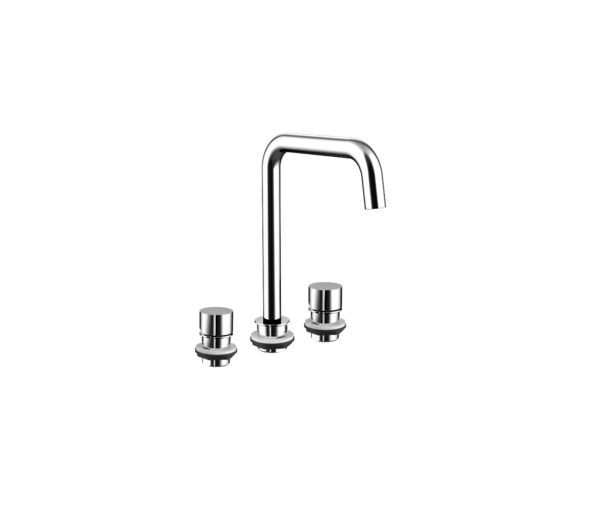 emco evo 3-hole washstand fitting with 2 pivoting lever (flow and temperature adjustment) suitable for washstand 9577 114 23/33/83.