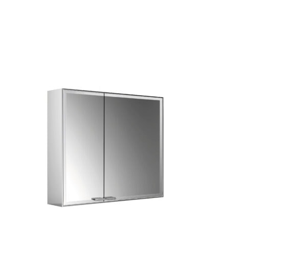 emco Illuminated mirror cabinet prestige 2, 788 mm, wall-mounted model, wide door on the right, IP 44