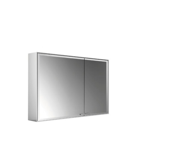 emco Illuminated mirror cabinet prestige 2, 988 mm, wall-mounted model, wide door on the left, IP 44