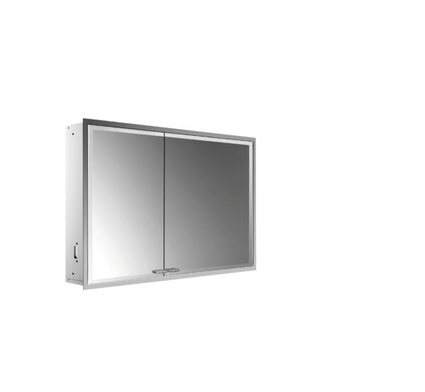 emco Illuminated mirror cabinet prestige 2, 1015 mm, built-in model, wide door on the right, IP 44