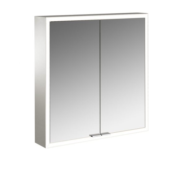 emco Illuminated mirror cabinet prime Facelift, 600 mm, 2 doors, wall-mounted version, IP 20