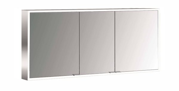 emco Illuminated mirror cabinet prime Facelift, 1.400 mm, 3 doors, wall-mounted version, IP 20