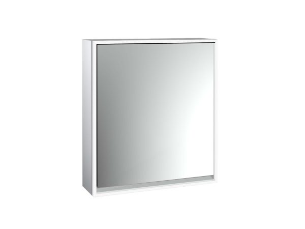 emco Illuminated mirror cabinet loft, 600 mm, 1 door, wall-mounted model with mirrored side panels, IP 20.
