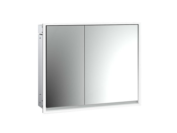 emco Illuminated mirror cabinet loft, 800 mm, 2 doors, built-in version, IP 20.