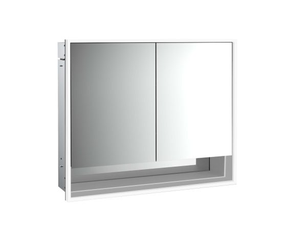 emco Illuminated mirror cabinet loft with an accessible compartment, 800 mm, 2 doors, built-in version, IP 20.