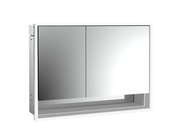 emco Illuminated mirror cabinet loft with an accessible compartment, 1.000 mm, 2 doors, built-in version, IP 20.