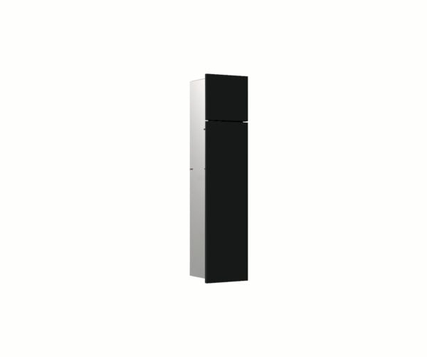 emco asis pure (Houten front) Toiletmodule - inbouwmodule - mat zwart, 170 mm